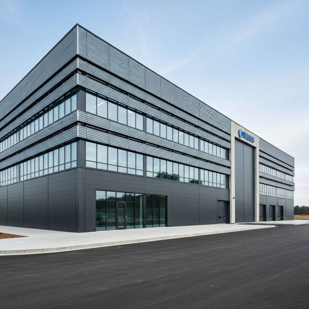 Completed Modern Industrial Building