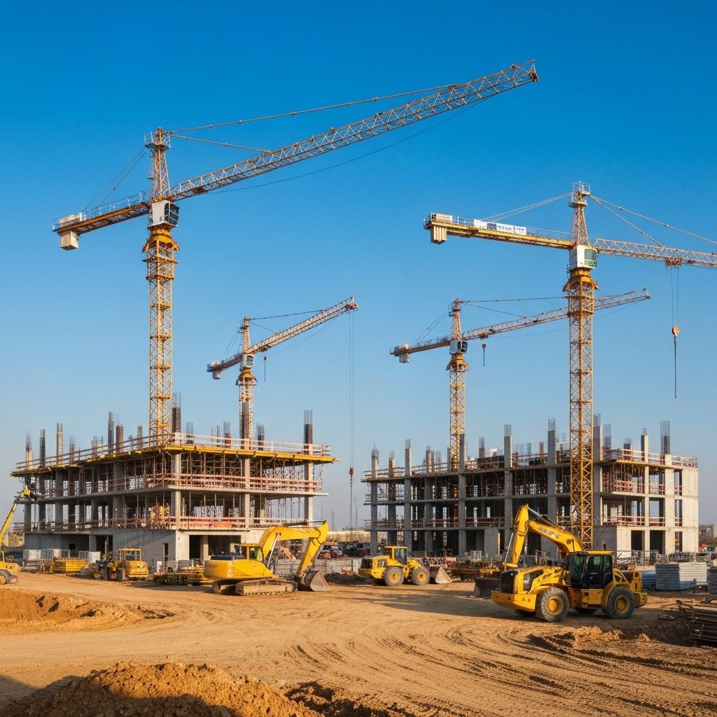 Modern Industrial Construction Site